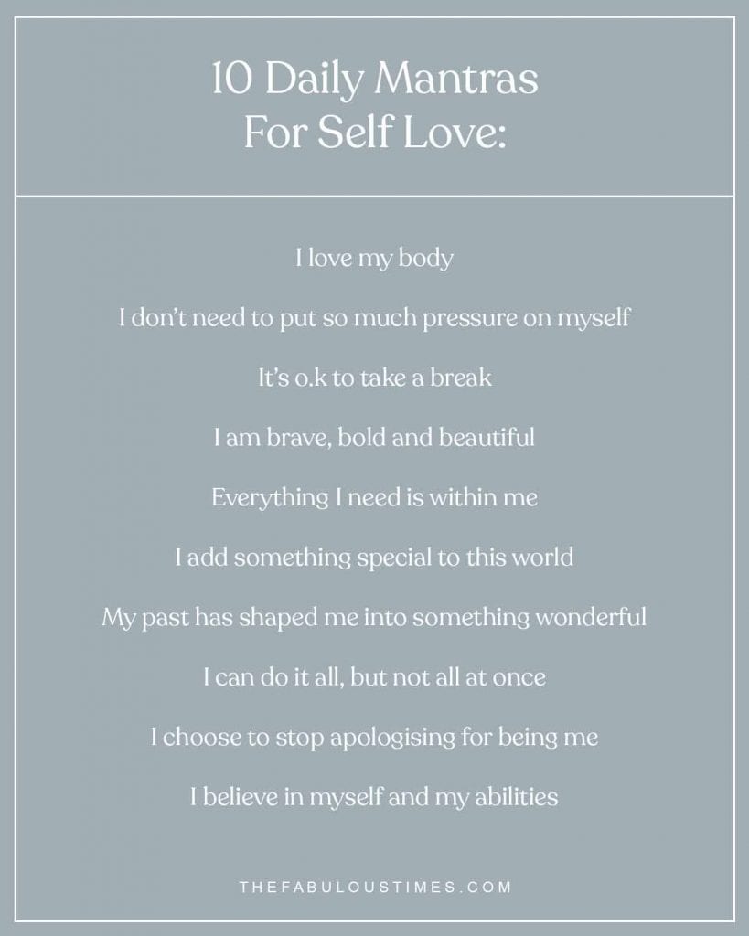 10 daily mantras for self love
