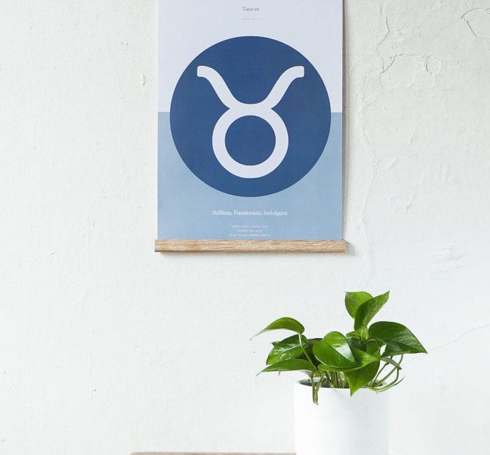 Minimalist Taurus Star Sign Print