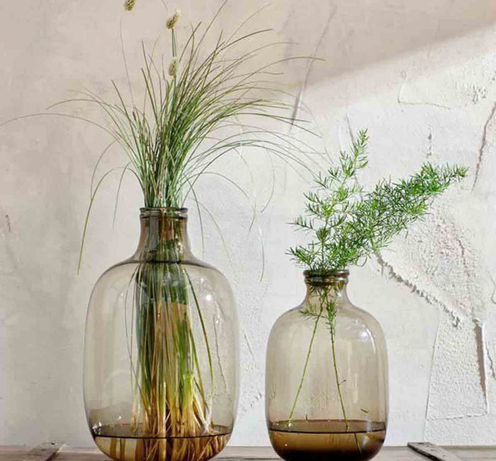 nkuku-glass-vase- sustainable interior design