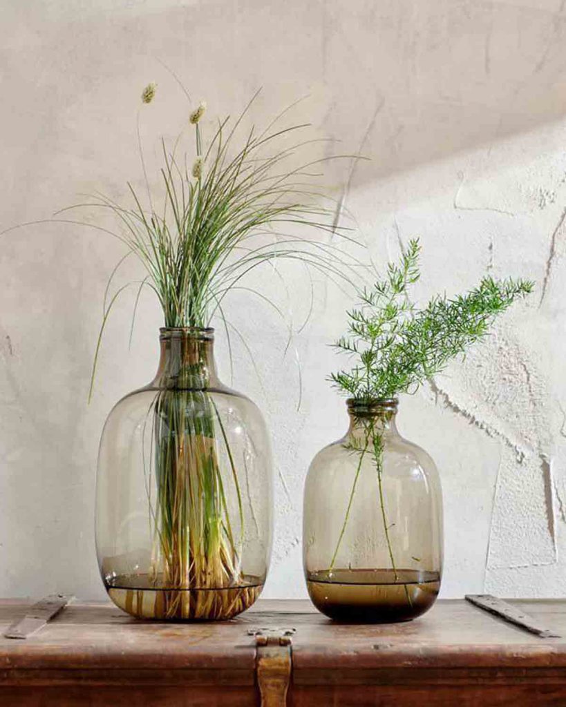 nkuku-glass-vase- sustainable interior design