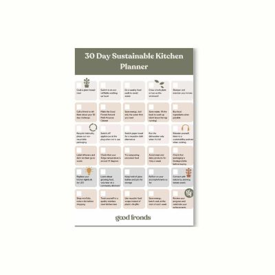 30 Day Sustainable Kitchen Planner-Good Fronds- Sustainable Living Blog